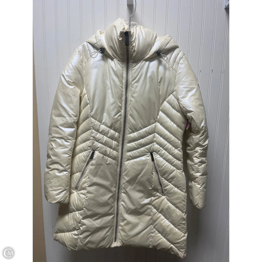 Coat Puffer & Quilted By Guess In Cream, Size: M