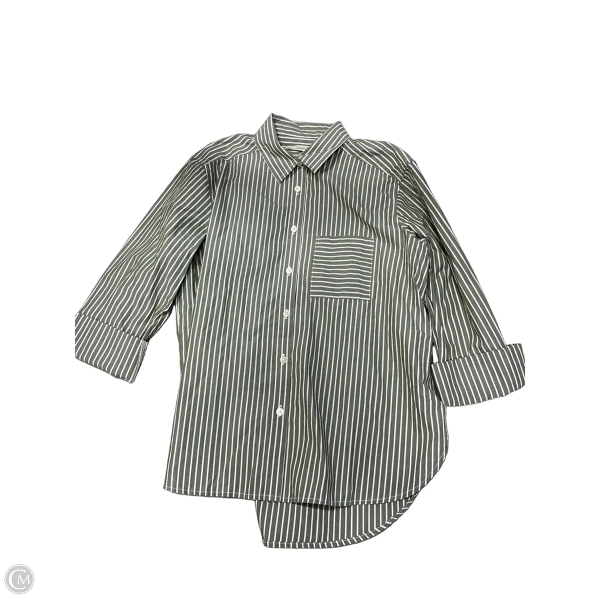 Top 3/4 Sleeve By Loft In Striped Pattern, Size: S