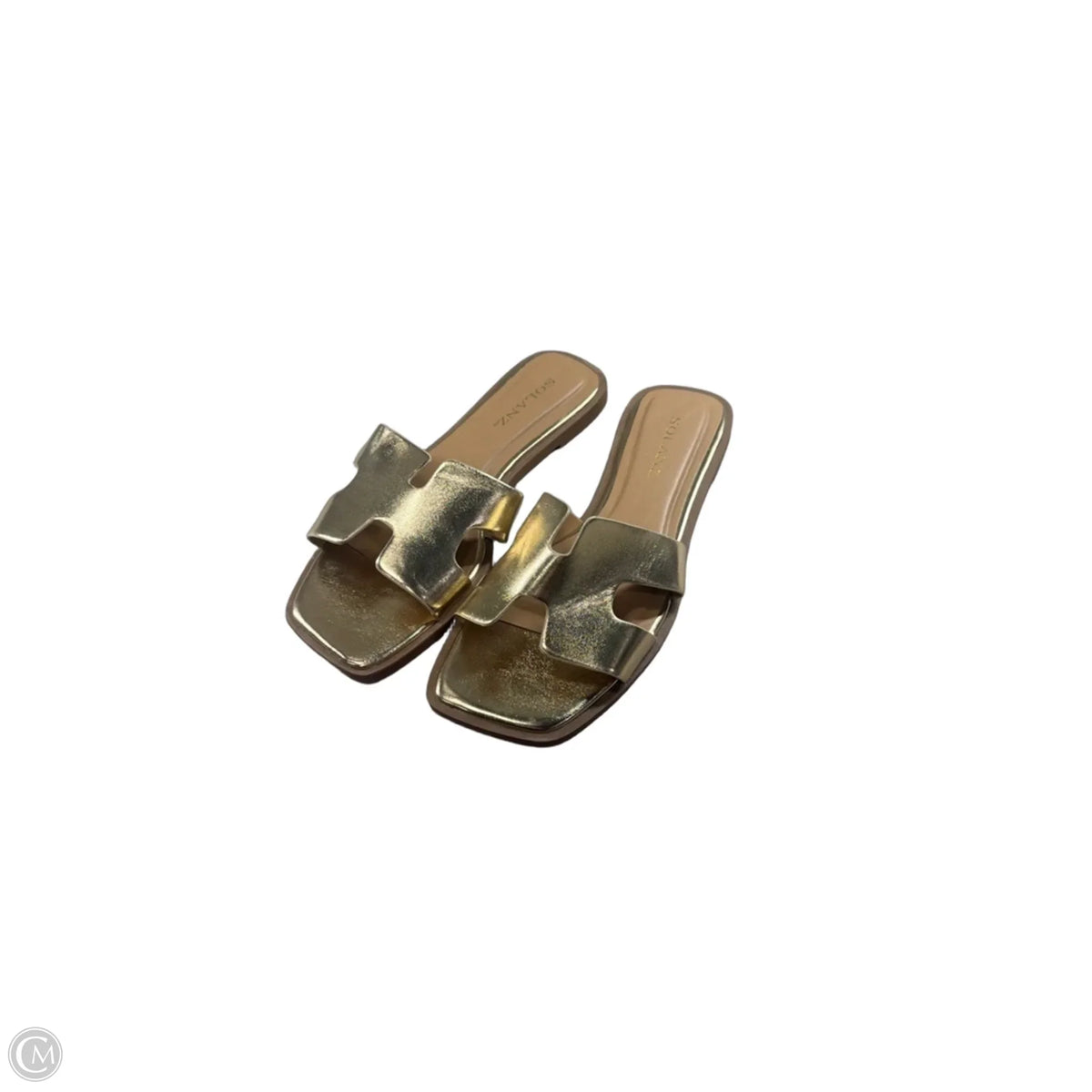 Sandals Flats By Solanz In Gold, Size: 7.5
