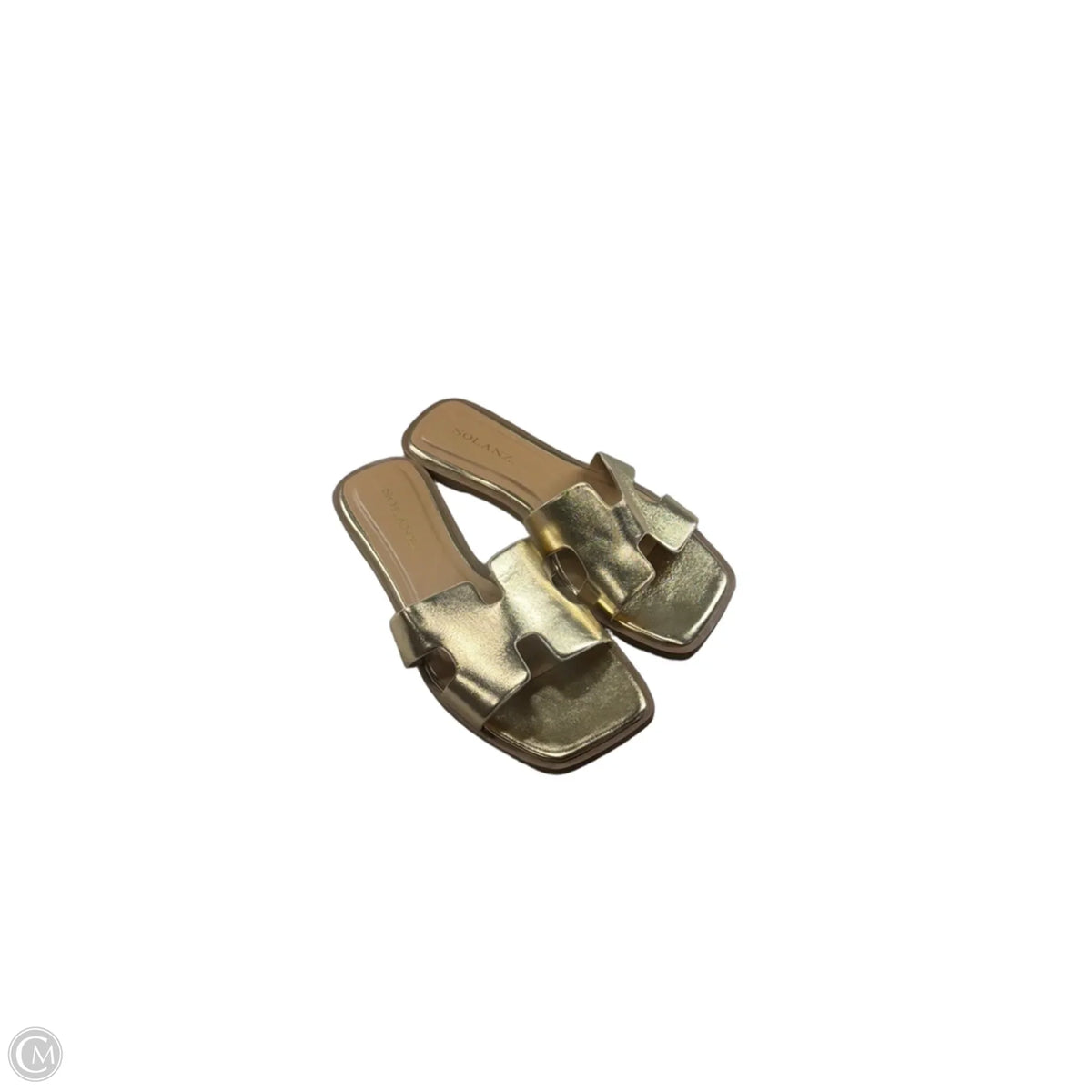 Sandals Flats By Solanz In Gold, Size: 7.5