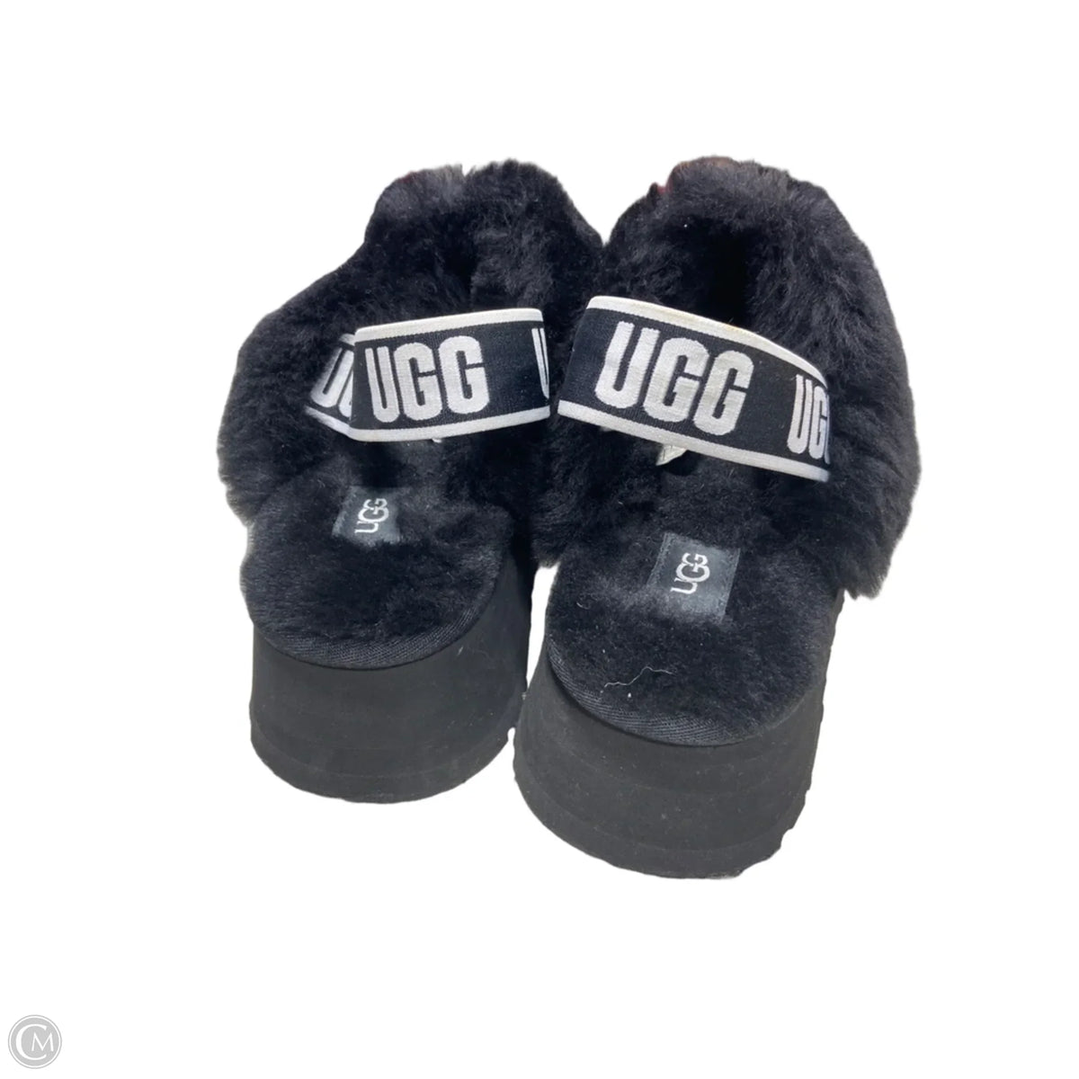 Slippers Designer By Ugg In Black, Size: 7