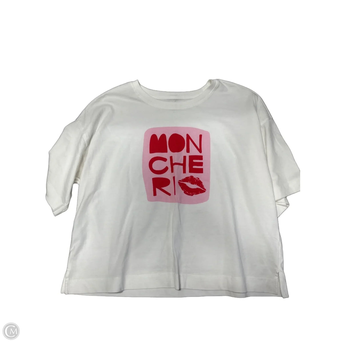 Top Short Sleeve By Loft In White, Size: L
