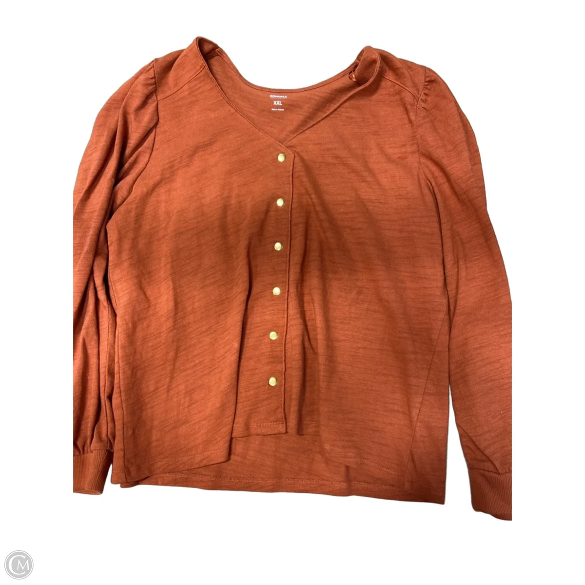 Top Long Sleeve By Sonoma In Orange, Size: 1x
