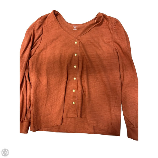 Top Long Sleeve By Sonoma In Orange, Size: 1x