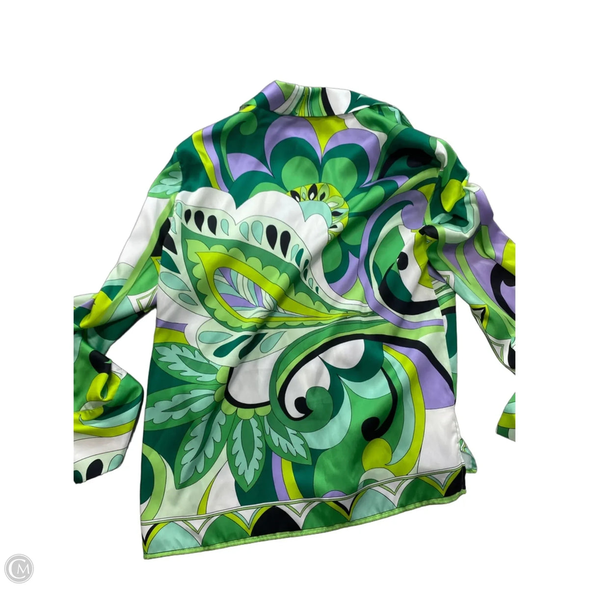 Top Long Sleeve By Zara In Green, Size: M