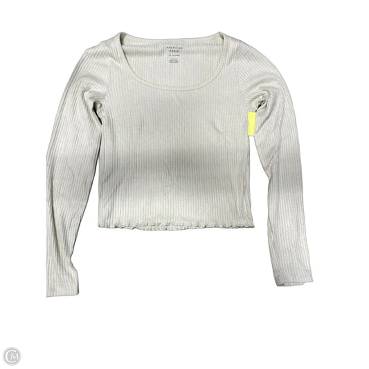 Top Long Sleeve By American Eagle In Beige, Size: M