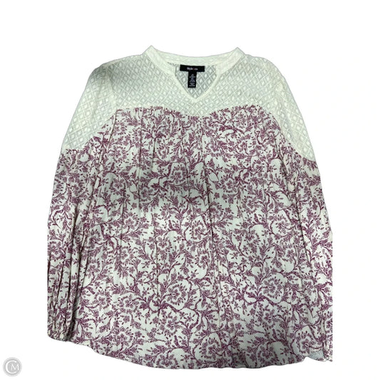 Top Long Sleeve By Style And Company In Purple, Size: Xs