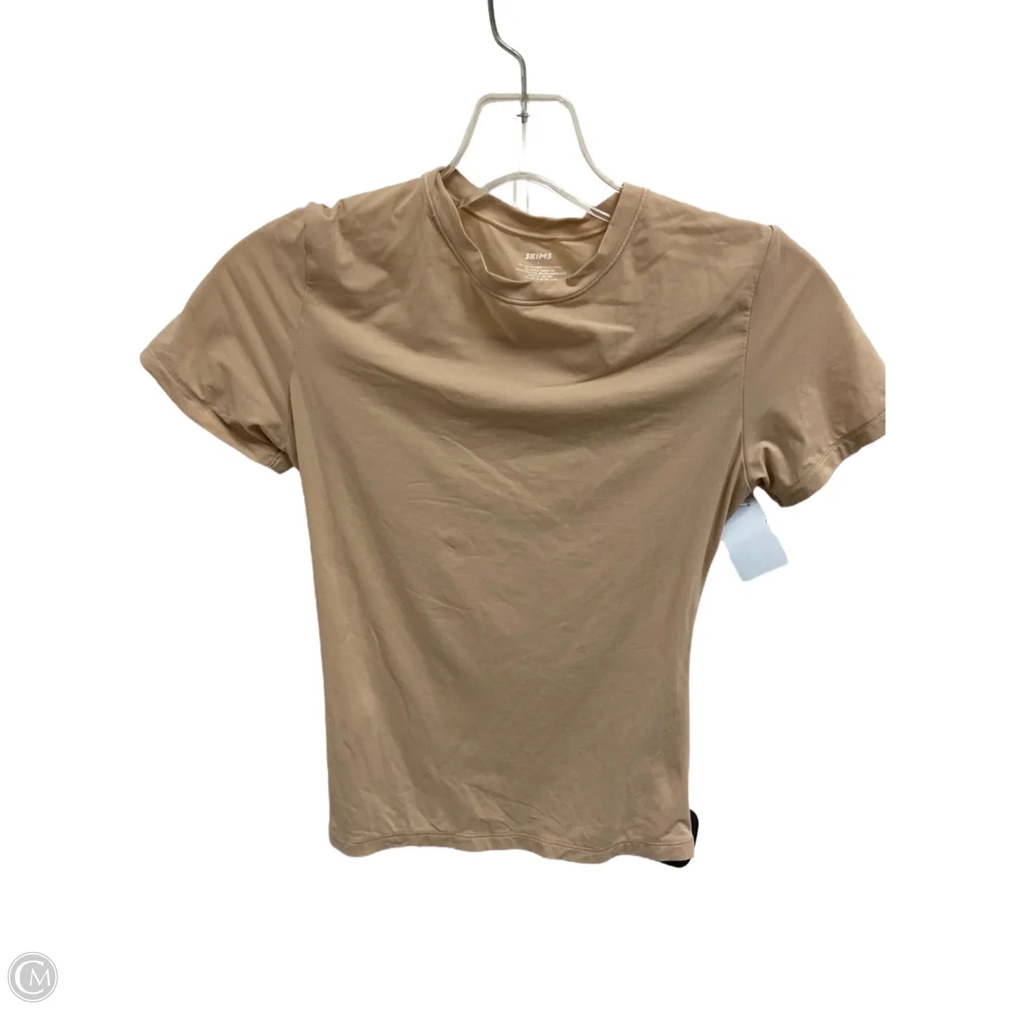 Top Short Sleeve By Skims In Brown, Size: S