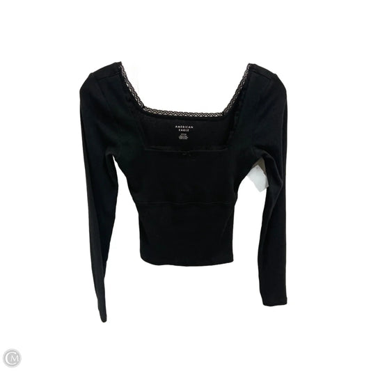 Top Long Sleeve By American Eagle In Black, Size: S