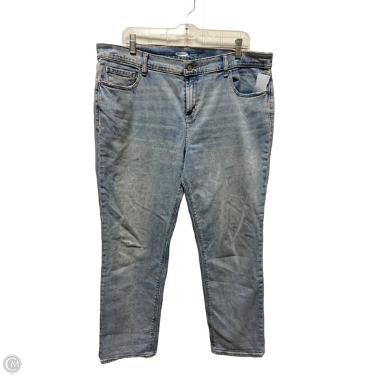 Jeans Boyfriend By Old Navy In Blue & Brown, Size: 14