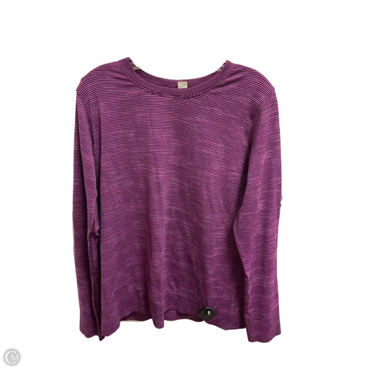 Athletic Top Long Sleeve Collar By Lululemon In Purple, Size: M