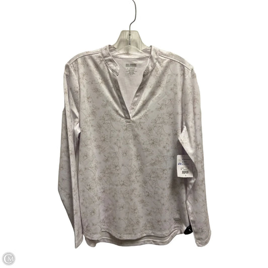 Athletic Top Long Sleeve Crewneck By Reel Legends In White, Size: L