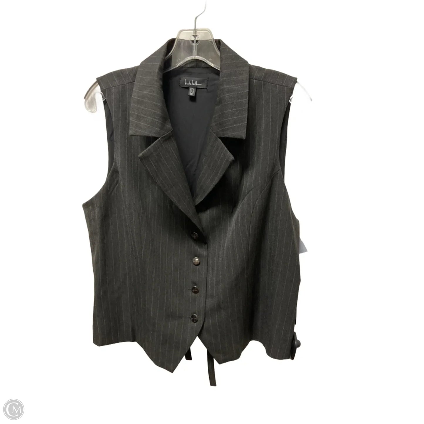 Vest Other By Nicole Miller In Grey, Size: L