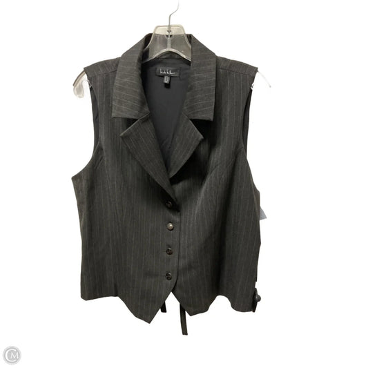 Vest Other By Nicole Miller In Grey, Size: L