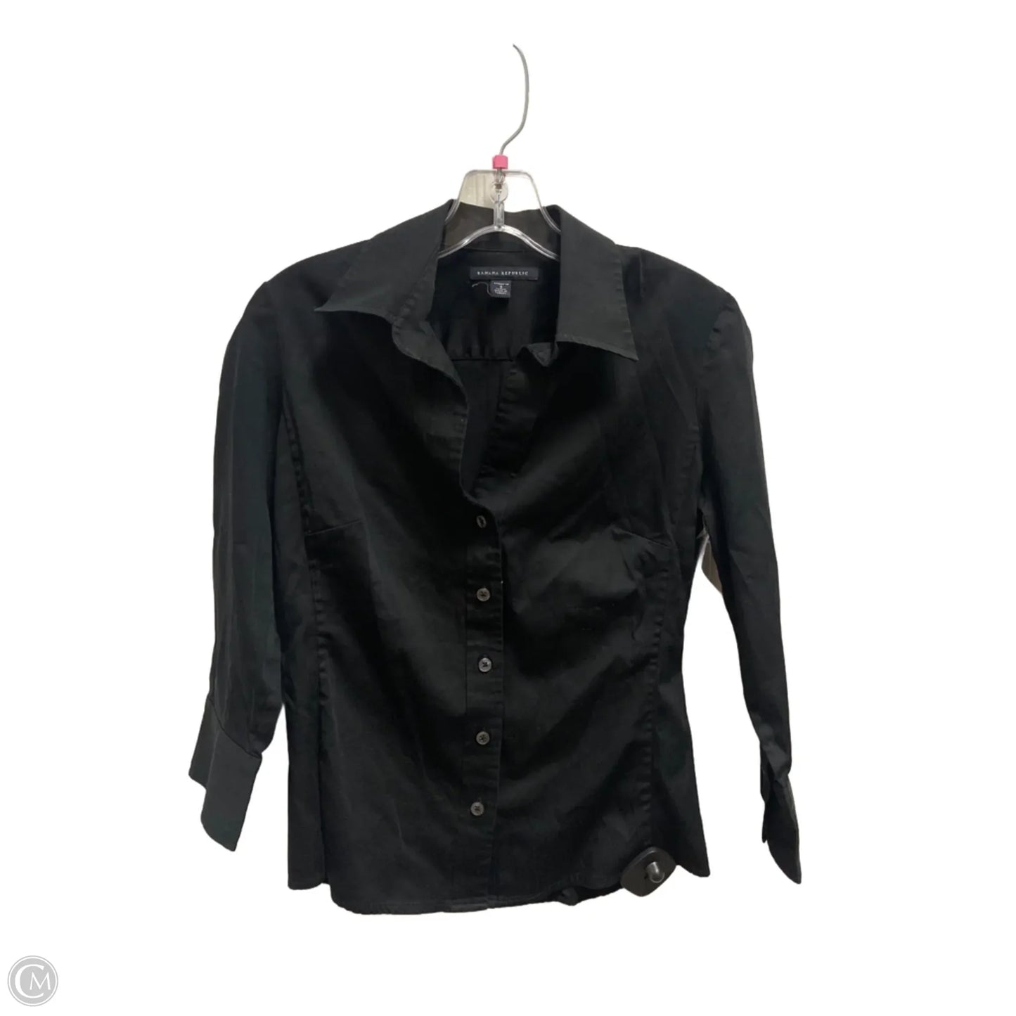 Top Long Sleeve By Banana Republic In Black, Size: S