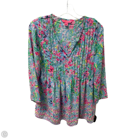 Top Long Sleeve Designer By Lilly Pulitzer In Multi-colored, Size: Xs