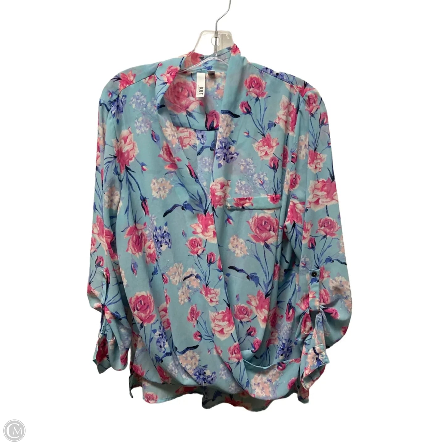 Top Long Sleeve By Kut In Blue, Size: Xl