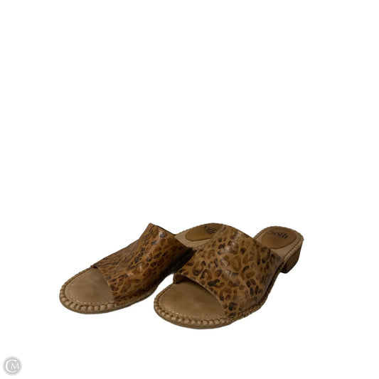 Shoes Heels Wedge By Sofft In Brown, Size: 9.5