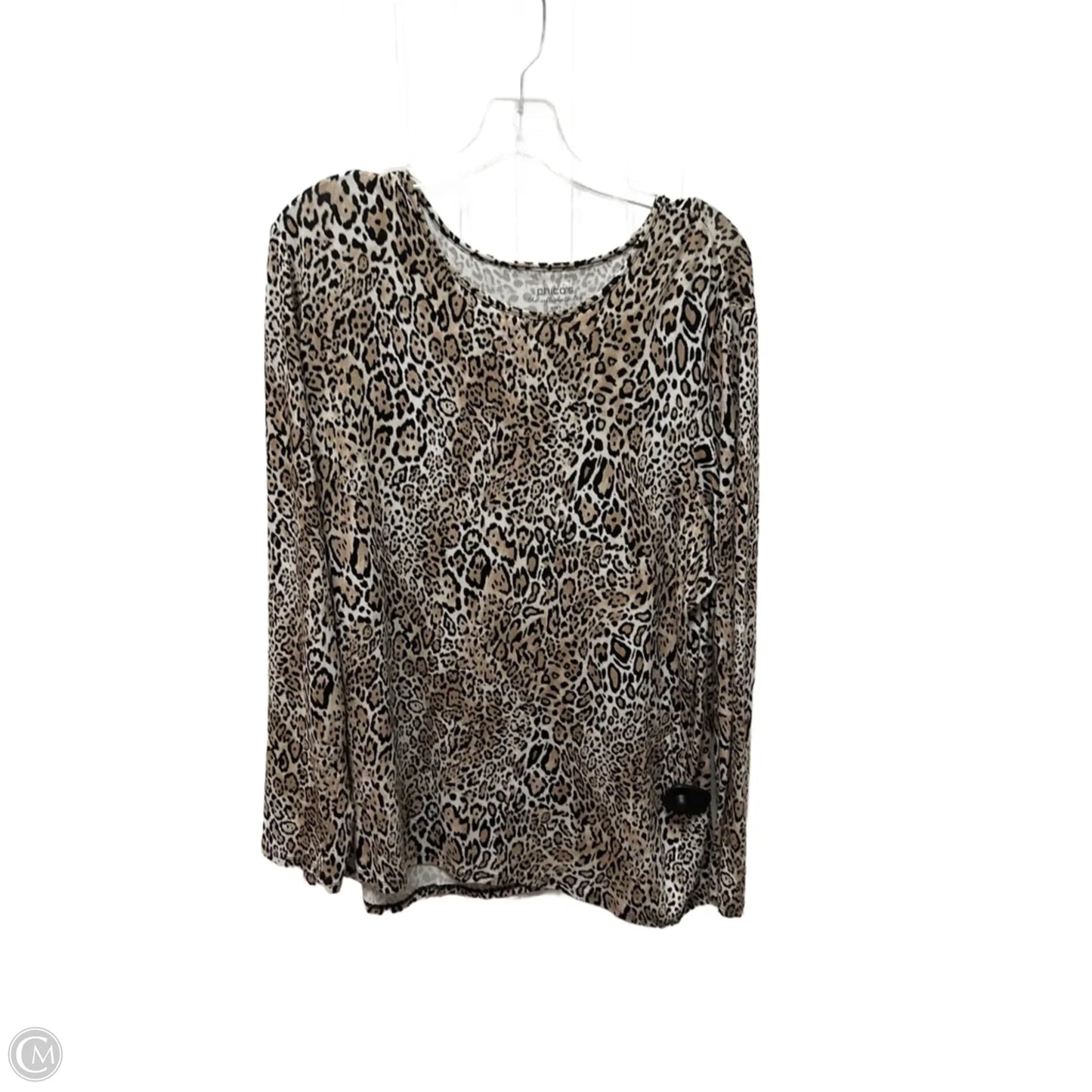 Top Long Sleeve By Chicos In Animal Print, Size: Xl