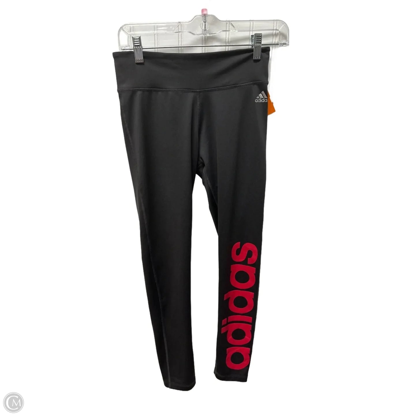 Athletic Leggings By Adidas In Grey, Size: S