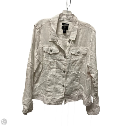 Top Long Sleeve By Jones New York In White, Size: Xl