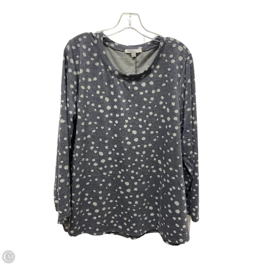 Top Long Sleeve By Green Envelope In Blue, Size: 2x