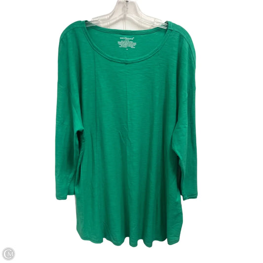 Top Long Sleeve By West Bound In Green, Size: 2x