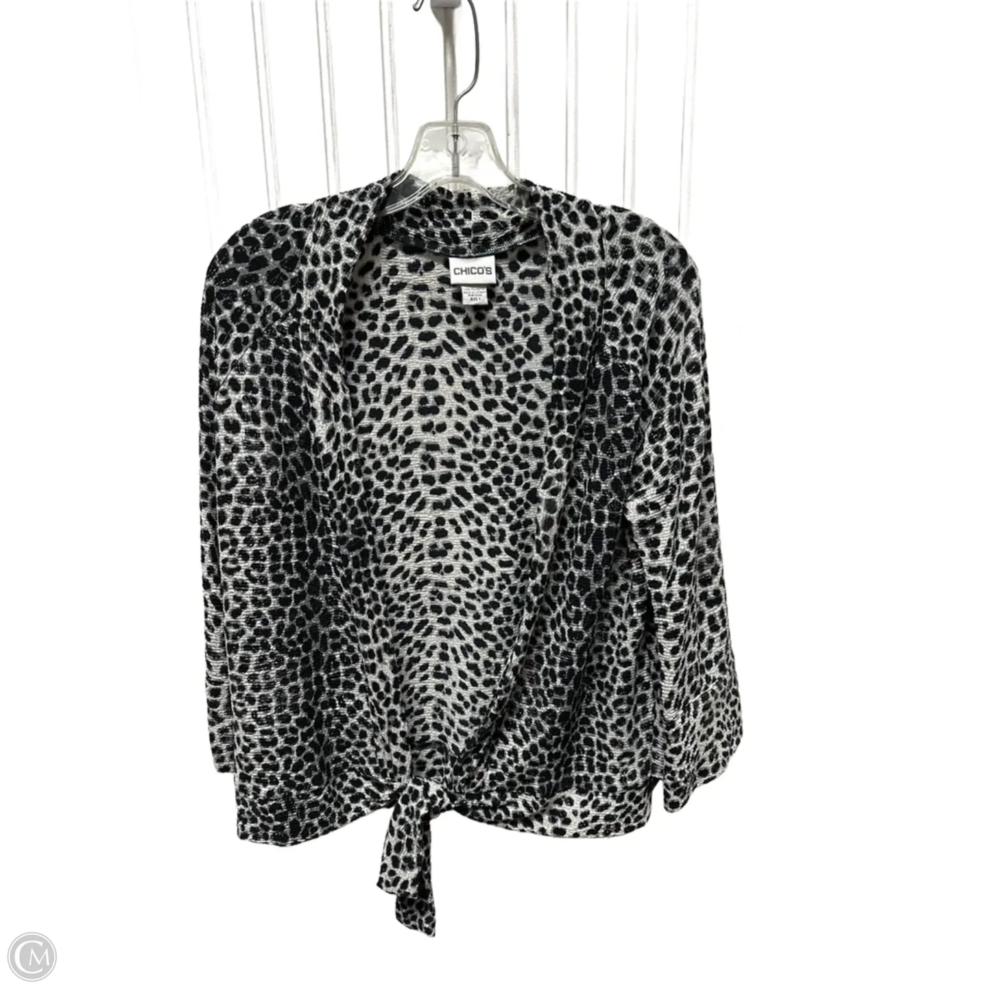 Top Long Sleeve By Chicos In Black, Size: M