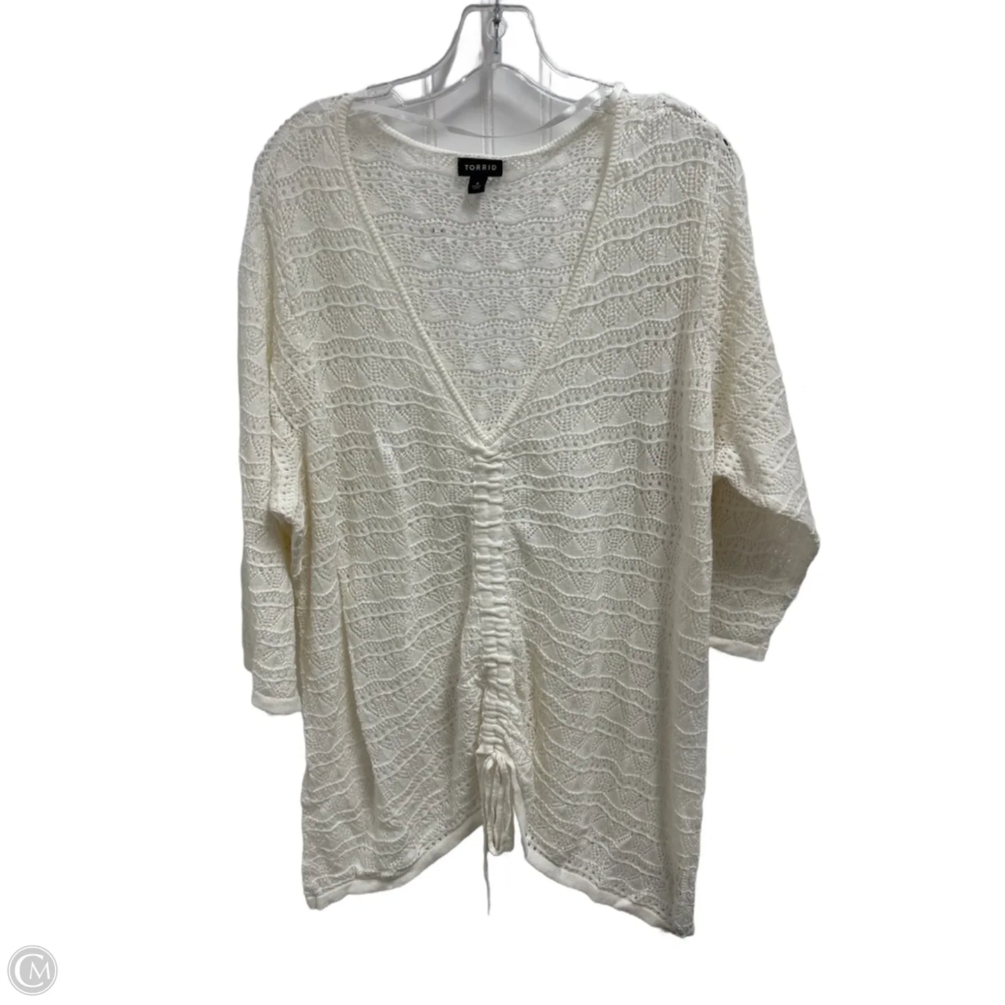 Sweater By Torrid In Cream, Size: 4x