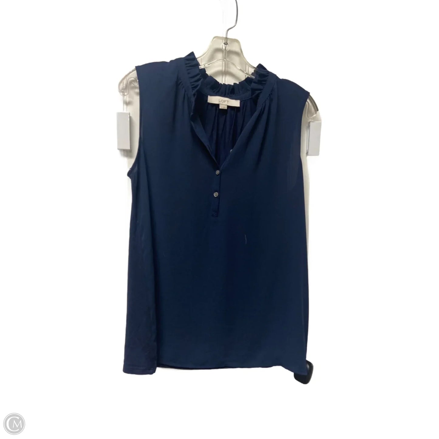 Top Sleeveless By Loft In Blue, Size: S