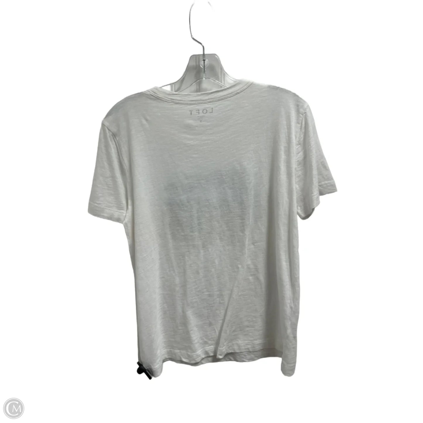 Top Short Sleeve By Loft In White, Size: S