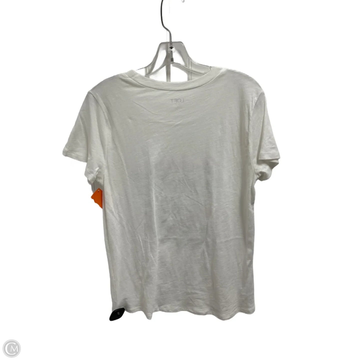 Top Short Sleeve By Loft In White, Size: M
