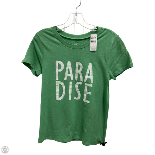 Top Short Sleeve By Loft In Green, Size: S