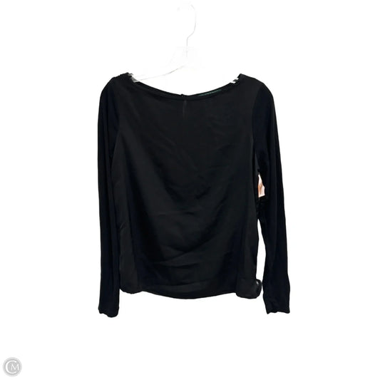 Top Long Sleeve By Lauren By Ralph Lauren In Black, Size: M