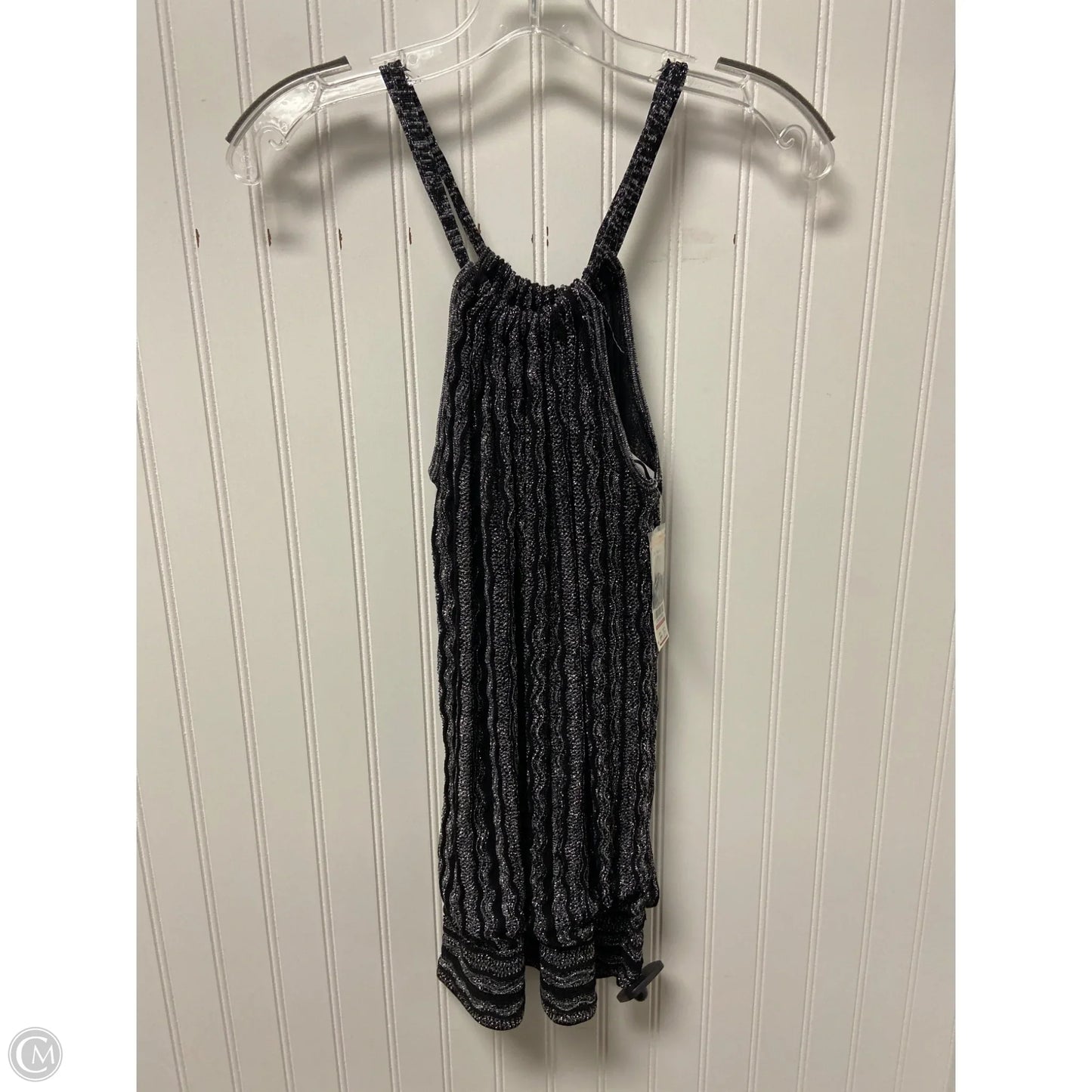 Top Sleeveless By Inc In Black & Silver, Size: S