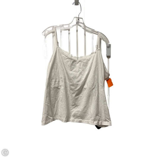Top Sleeveless By Clothes Mentor In White, Size: 1x