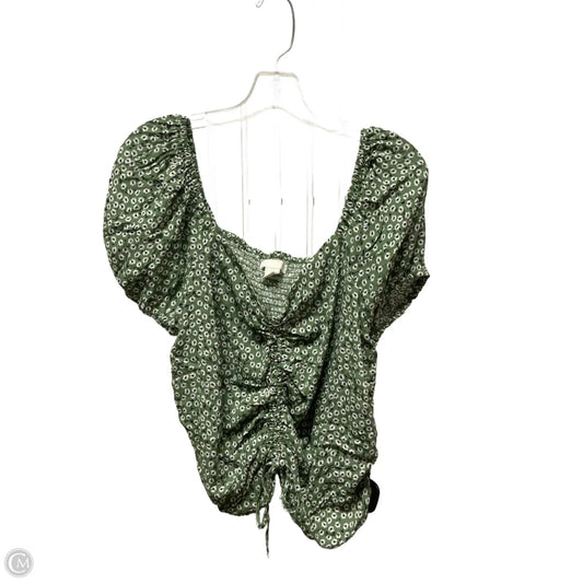 Top Short Sleeve By H&m In Green, Size: Xl