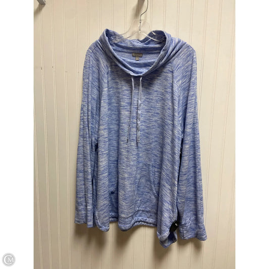Sweatshirt Collar By Talbots In Blue, Size: 3x