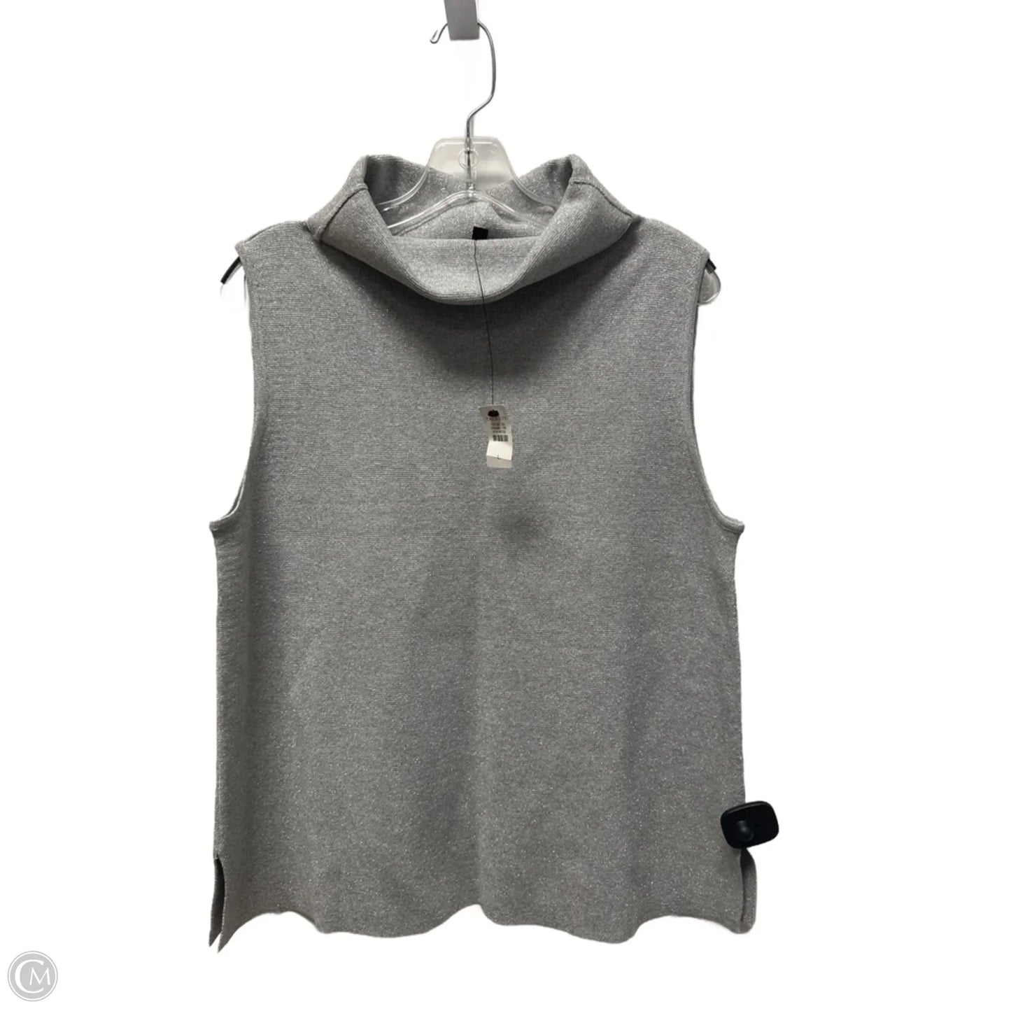 Top Sleeveless By Talbots In Silver, Size: L
