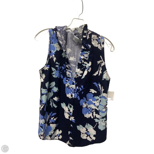 Top Sleeveless By Ellen Tracy In Blue, Size: S