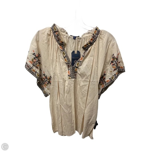 Top Short Sleeve By Democracy In Brown, Size: M