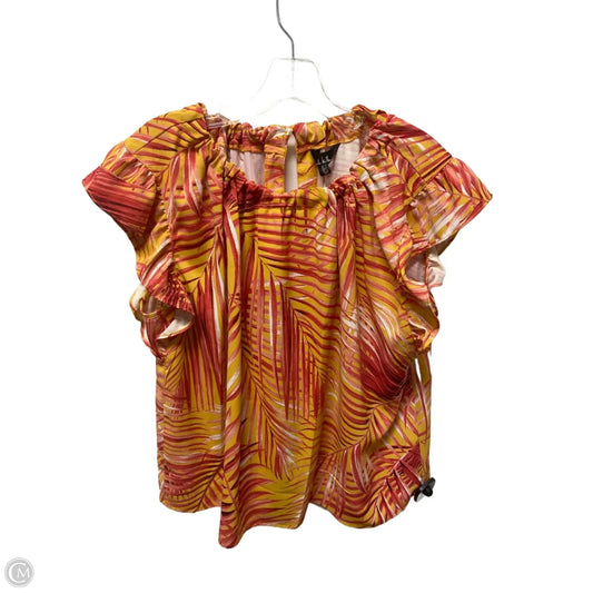 Top Sleeveless By Nicole Miller In Yellow, Size: M