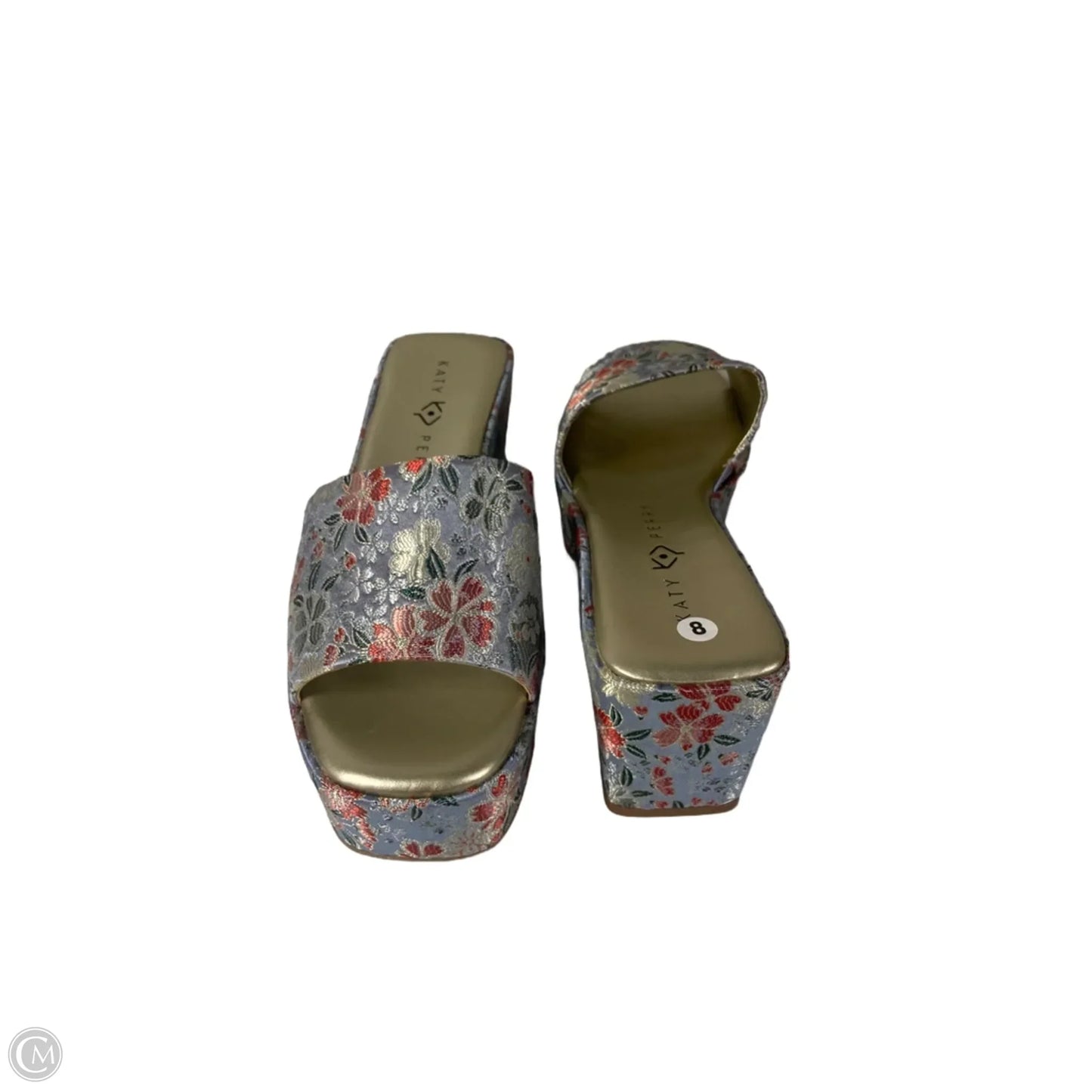 Sandals Heels Block By Katy Perry In Blue, Size: 8