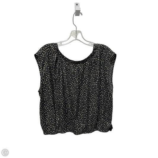 Top Short Sleeve By Loft In Polkadot Pattern, Size: L