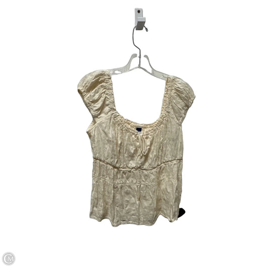 Top Short Sleeve By Old Navy In Cream, Size: L