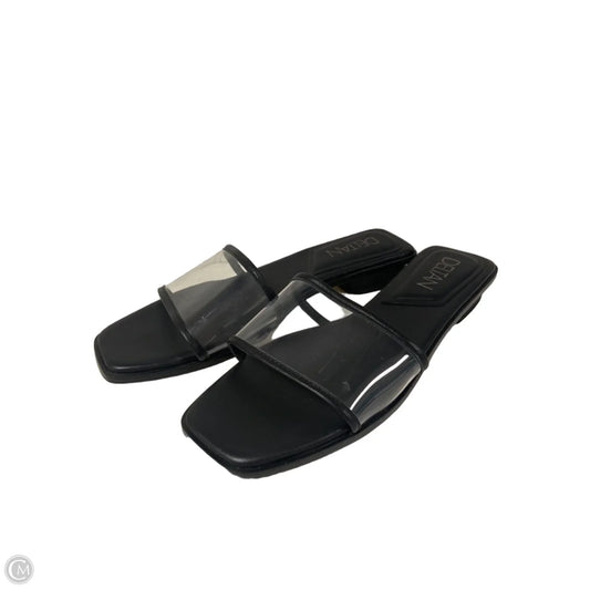 Sandals Flats By Clothes Mentor In Black, Size: 9.5