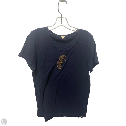 Top Short Sleeve By J. Crew In Blue, Size: L
