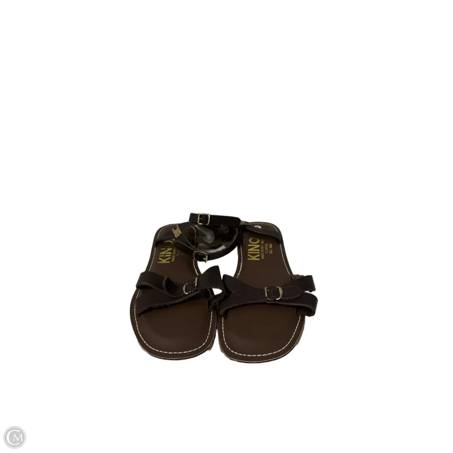 Sandals Flats By Clothes Mentor In Brown, Size: 9