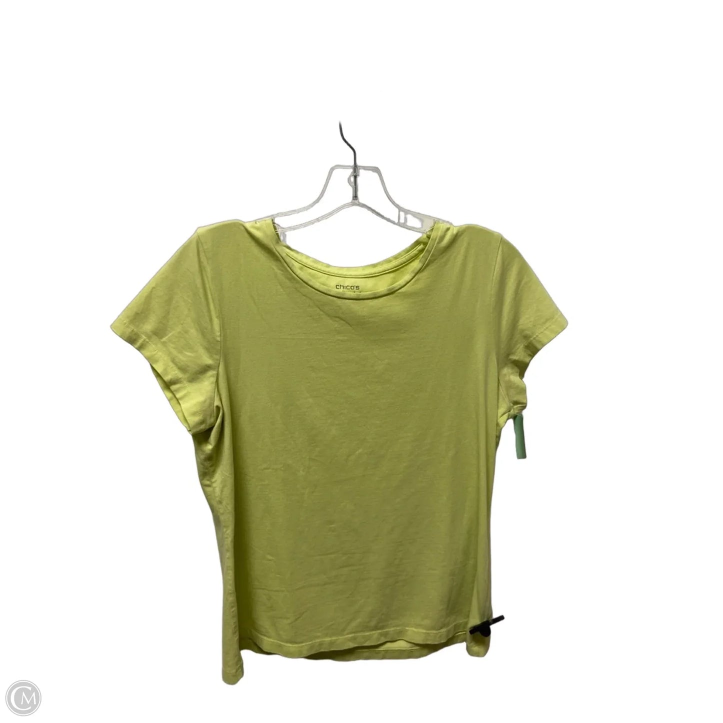 Top Short Sleeve By Chicos In Yellow, Size: M