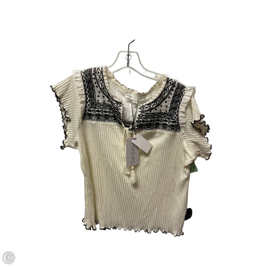 Top Short Sleeve By Chelsea And Theodore In Brown, Size: M